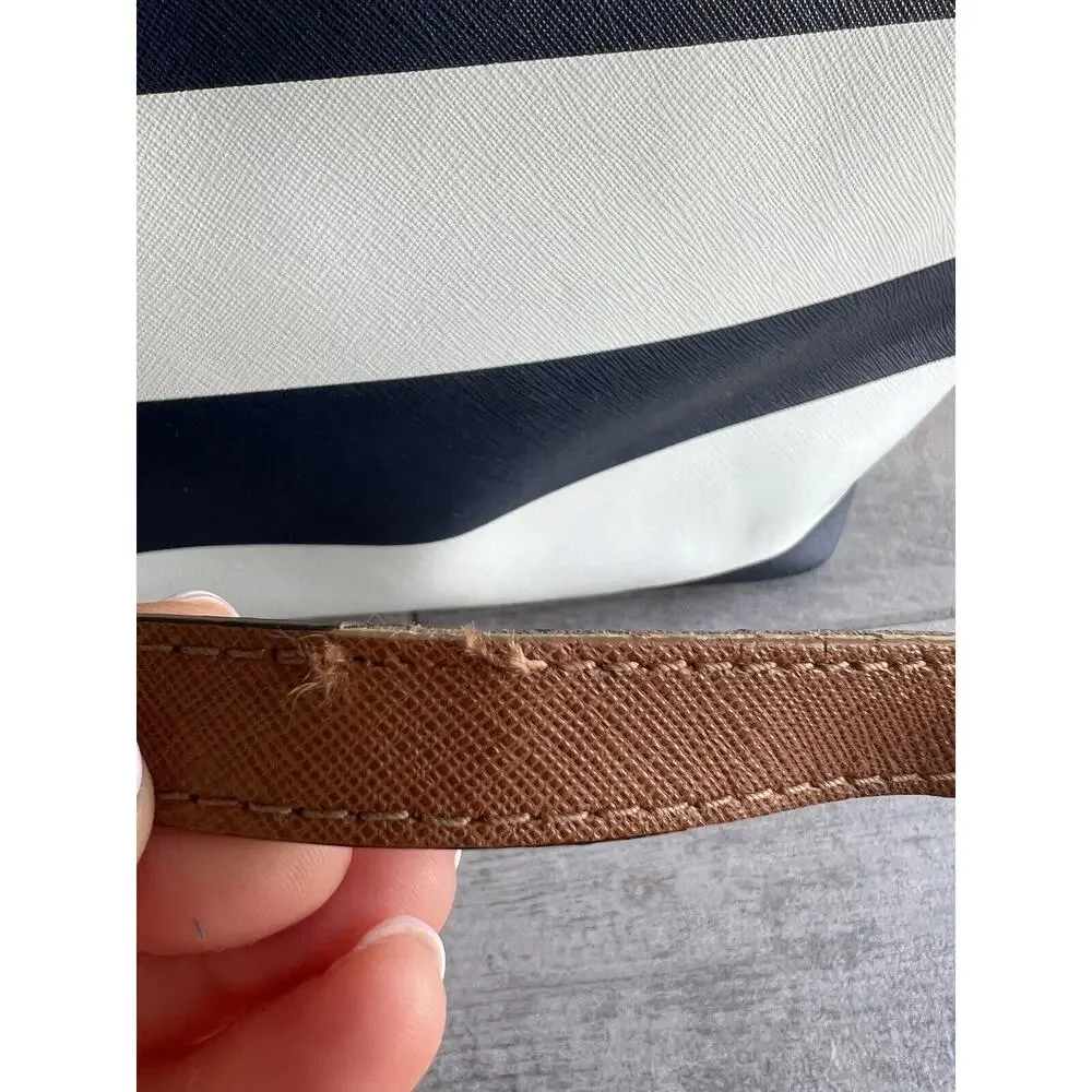 $298 MICHAEL KORS Shoulder Purse Bag Large Jet Travel Tote Stripe Classic Design - Picture 5 of 16